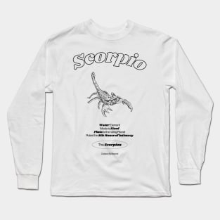 Scorpio Zodiac Design Long Sleeve T-Shirt